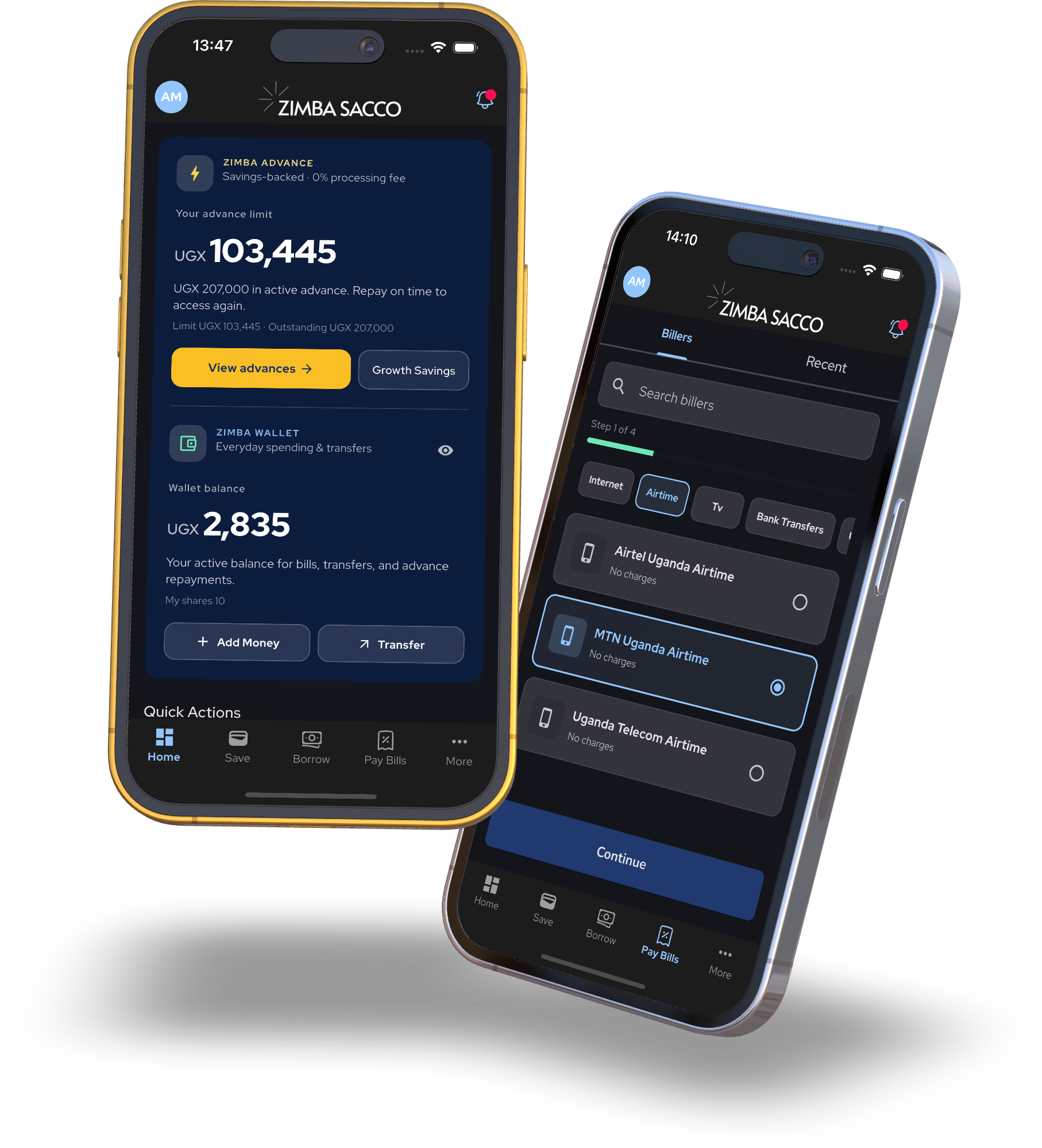 Zimba app — save, build Growth Savings, access responsibly
